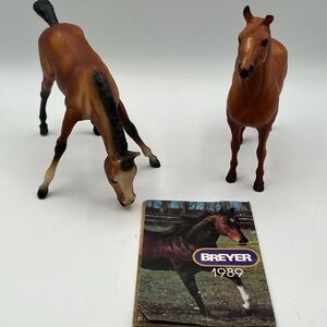 Vintage Breyer Horse Brown Black Grazing Foal Palomino 5" READ Description